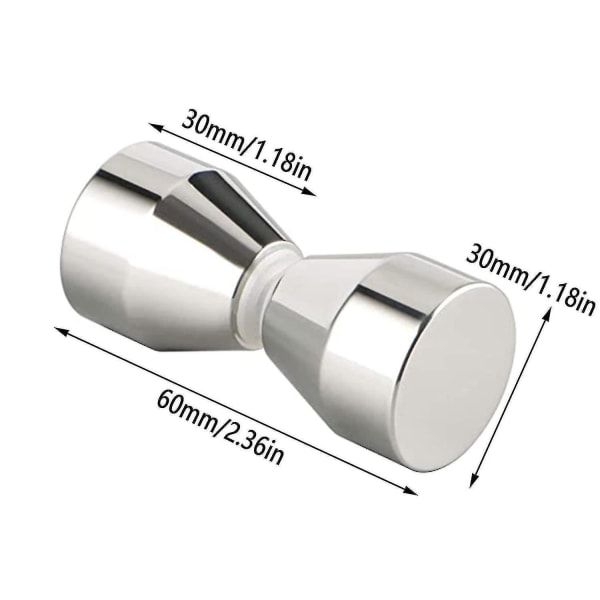 2 st Duschdörrhandtag - Silver Aluminiumlegering - För Duschdörrar, Glas