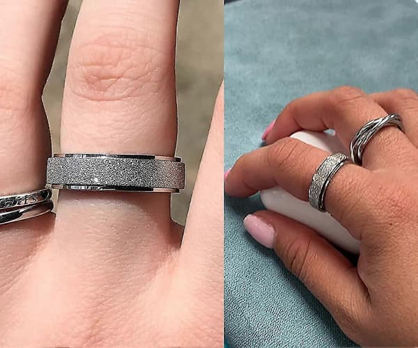 Angstring for kvinner - Spinnerring for angstlindring - Stressring - Anti-angstringer for kvinner