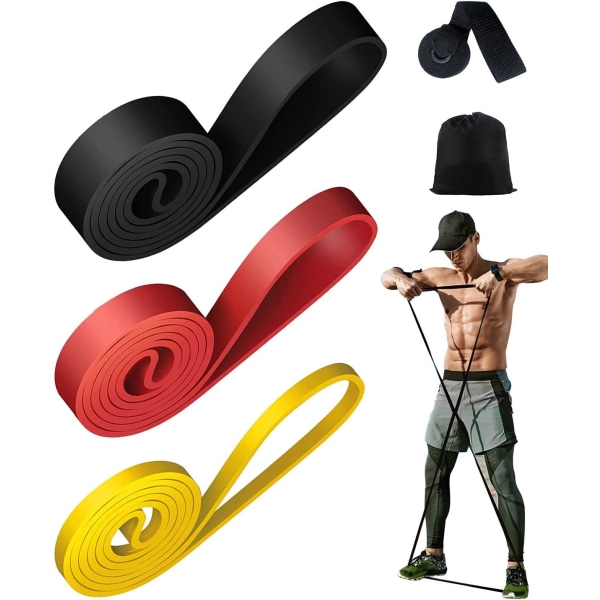 Resistance Bands(3Pieces)Pull Up Bands Gym Bands Resistance for Exercise Strength Training Fitness Pilates Yoga Stretch Toning Pull up Resistance Band