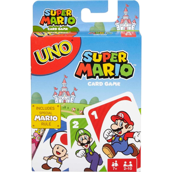 UNO SuperMario -korttipeli animoitu hahmoteemallinen keräilypakka, 112 korttia hahmokuvilla, lahja 7-vuotiaille ja sitä vanhemmille lapsille