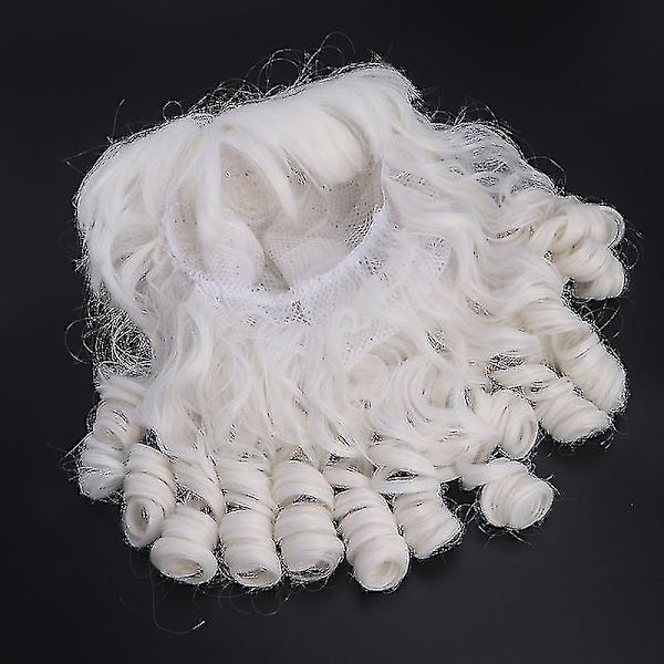 Jultomtemask, Peruk och Skäggset, Plysch Jultomtemask, Santa Latex Mask Set, Juldekoration