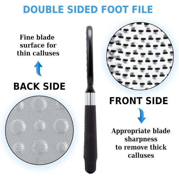 Jalkaviila Foot Rasp Callus Remover Dead Skin Remover Kaksipuolinen Jalkojen Scrubber Jalkojenhoito Pedikyyrityökalu