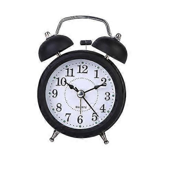 Väckarklocka Analog Klocka Kvarts Klassisk Dubbel Klocka Väckarklocka Natt för barn