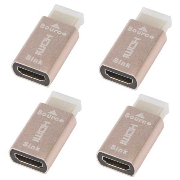 4x Låsskärm Signalhållare Kvm Hdmi2.0 Virtuell Adapter Edid Ddc Dummy Plug