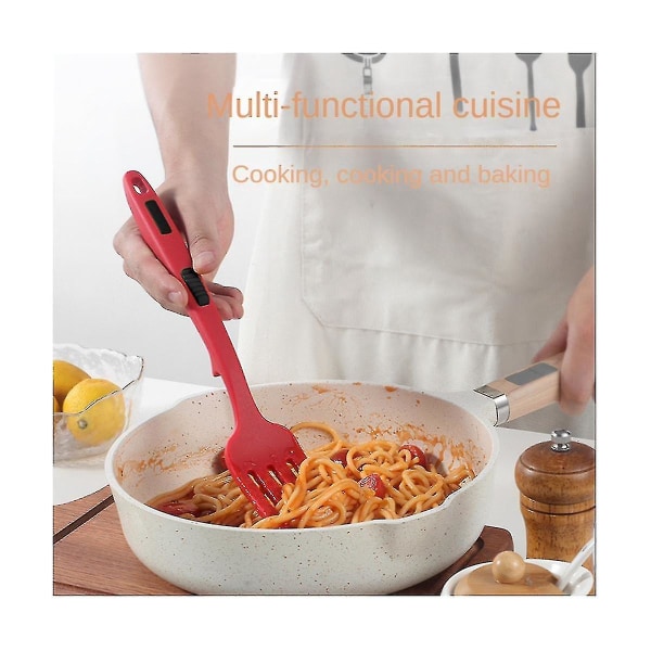 Silikon fleksibel gaffel, varmebestandig kokegaffel Verktøy Oppvaskmaskin trygt Kjøkkengaffel Kjøkken Ikke