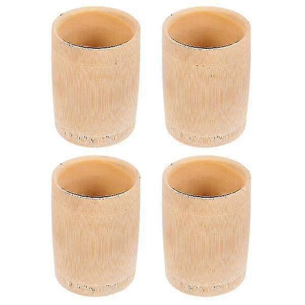 4 st Rustika Bambu Dryckesmuggar Vin Vattenmuggar Mode Retro Förvaringsrör