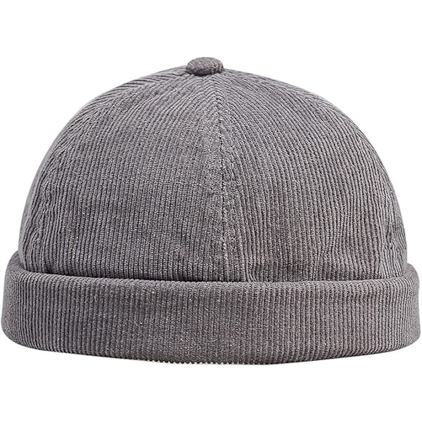 Corduroy-nukkehattu miehille, säädettävä nukkehattu naisille, retro merimieshattu, käännetty reunaton hattu, unisex-pipo, kalastajanhattu lyhyt