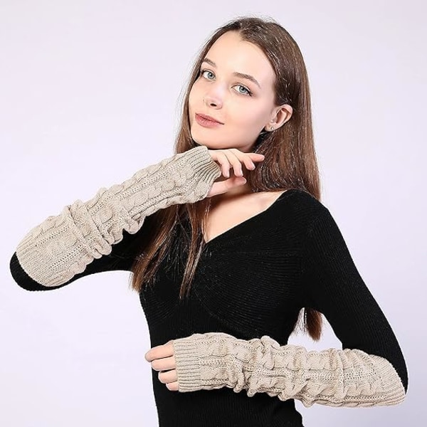 Vinterarmvarmer strikkede fingerløse handsker