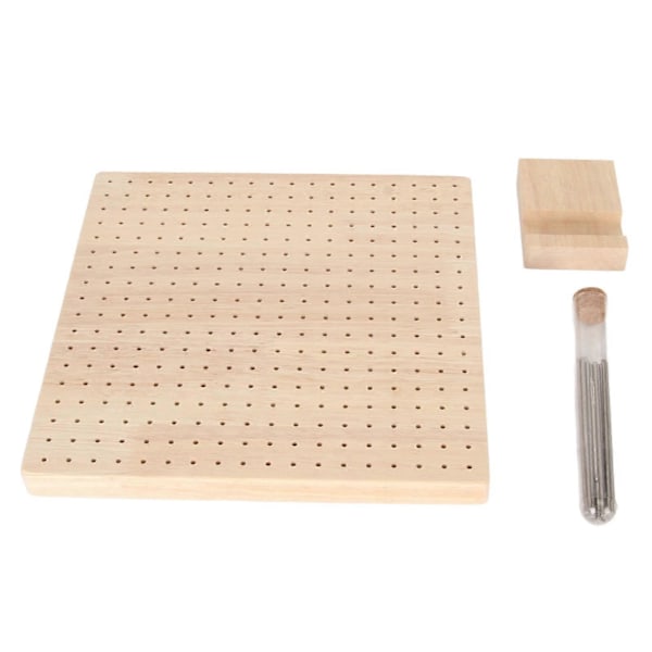 Virknålsblockeringsbräda, gummimatt med 20 stift för stickning