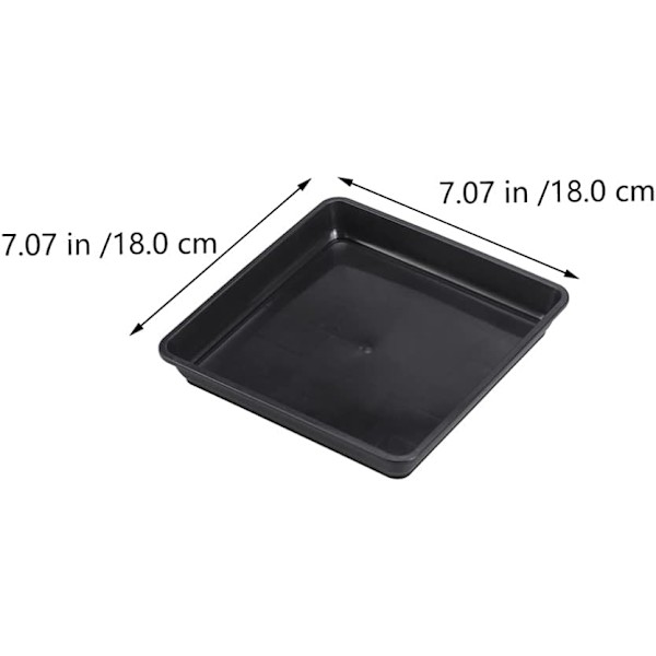 5 st Plantfatser Kvadratiska Plast Plantkruka Fat Droppbricka Blomma Kruka Fat Blomma Växt Behållare Pall för Inomhus Utomhus Trädgård Inga Hål 18X18CM