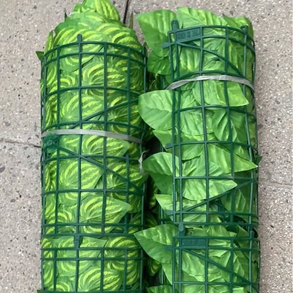 Hegnspanel - Kunstigt blad - 300x50 cm - Grøn - Havebeskyttelse