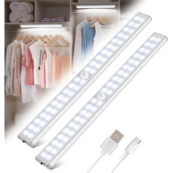 Skaplys - LED - USB Oppladbar - Bevegelsessensor - Magnetisk - 4 Lysmoduser