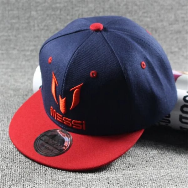 Ny mote for barn Ronaldo Cr7 Neymar Njr Cap Hat Boys Girls Kids Messi Snapback Hats Hip Hop Caps Gorras - navy Messi