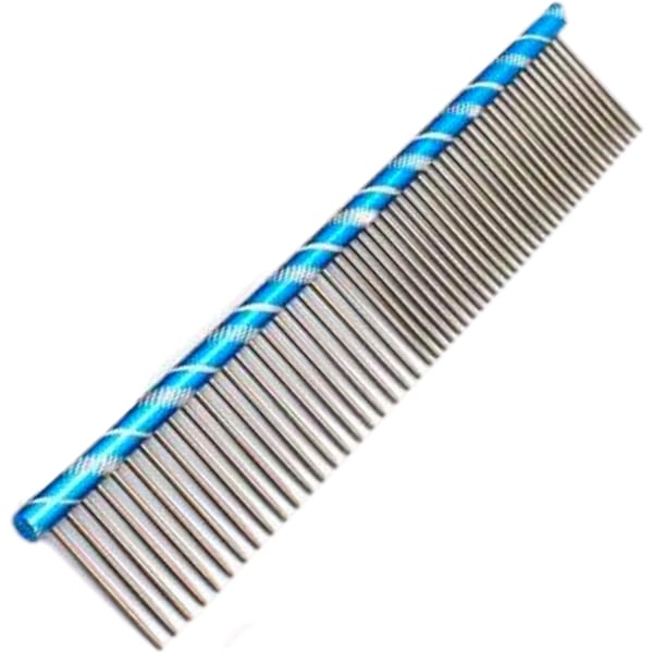 PET Grooming Comb Metal Double Row Teeth Colourful Handle Brush For Dogs Cats Fur Firm Grip| Professional Deshedding