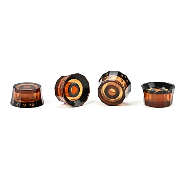4 st elektrisk gitarr topphatt knoppar hastighetsvolym ton AMP-effektpedal kontrollknoppar gitarr potentiometer kontrollknoppar