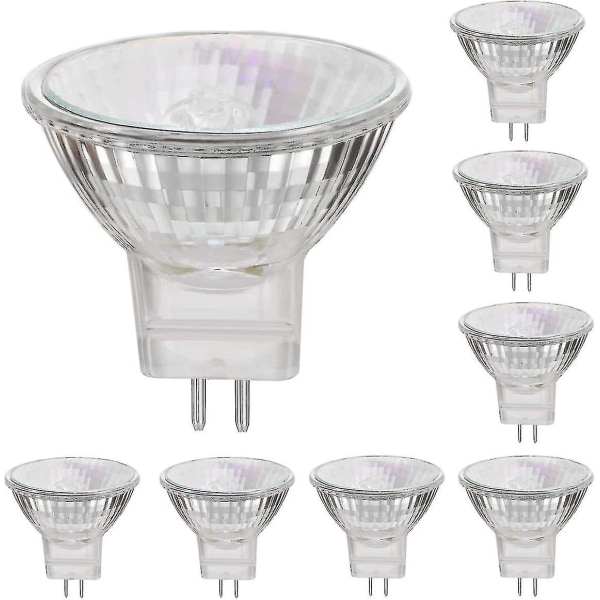 12v 35w Halogen Gu5.3 Base Varm Hvit, Dimbar, Pakke med 8 - 35W