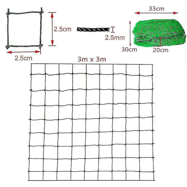 3mx3m Golf Treningsnett Trening Heavy Duty Impact Netting For Outdoor--