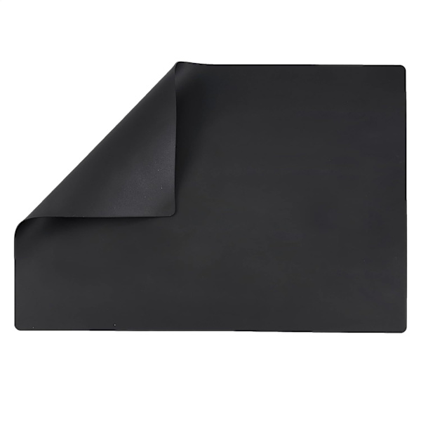 Kommercielle Silikonmåtter, Bordpladebeskytter, Køkkenbordmåtte, Sæt af 2, Multifunktionel, Rektangulær, Sort, 63,5 cm x 43,1 cm