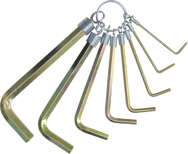 Unbrakonøgle af C60 stål, 2–10 mm, sæt med 8 stk.
