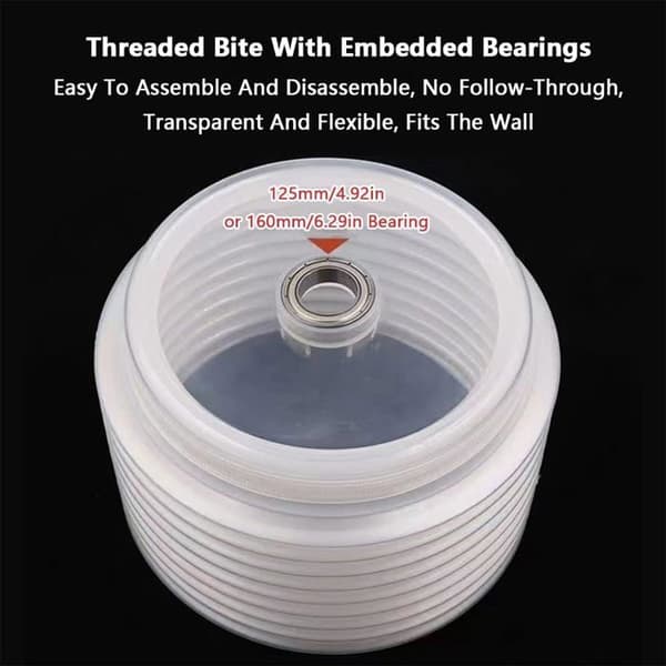 Støvhætte til boremaskine, askebæger, gipsvæg støvopsamler til 125 mm hulsav
