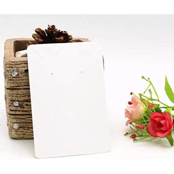 Øreringe Displaykort, med selvforseglende poser, halskæde displaykort, til DIY smykkevisning White