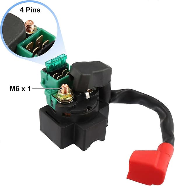 Startrelä Solenoid Ersättning för Motorcykel 4 Stift