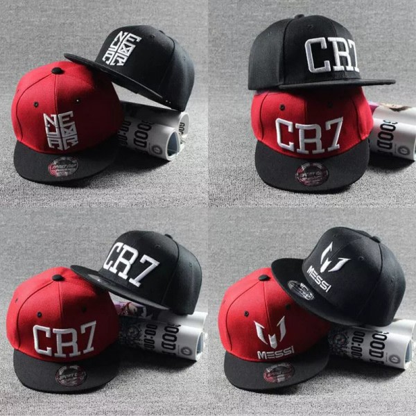 Ny Fashion Børn Ronaldo Cr7 Neymar Njr Kasket Hat Drenge Piger Børn Messi Snapback Hatte Hip Hop Kasketter Gorras - black Messi