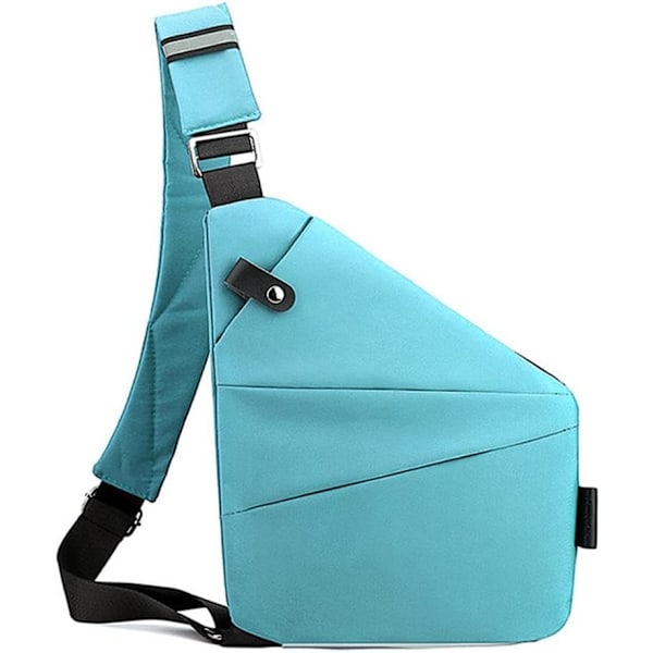 Stöldskyddande Reseväska, Cross Body Vattentät Reseväska, Slank Slingväska Cross Body Reseväska, Casual Ryggsäck, Bröstväskor för Män, Resor, Utomhus Blue2