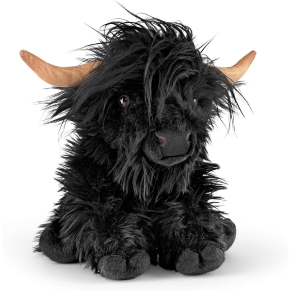 Black Highland Cow Plyschleksak 22 cm