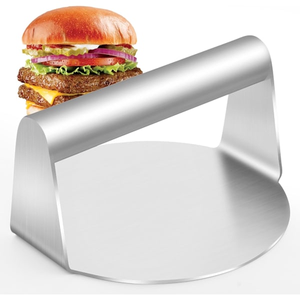 Burgerpresse, rund hamburgerpresse i rustfrit stål, professionel hamburgerpresse i rustfrit stål