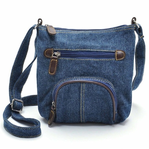 Denim skuldertaske - Casual taske til damer