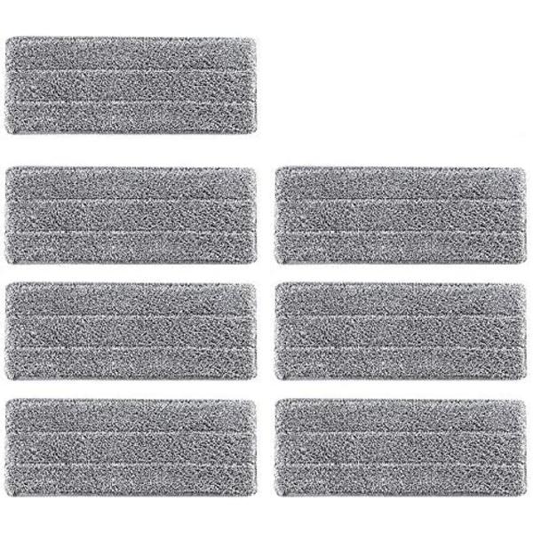 Mop-Puder Til Udskiftning, 7 Stk Gulvmoppuder Hoved Flade Mikrofiber Genopfyldningsklud Spray Mop Reveal Moppe Vaskbare Kludmåtte Tør eller Vådt til Hjemmet