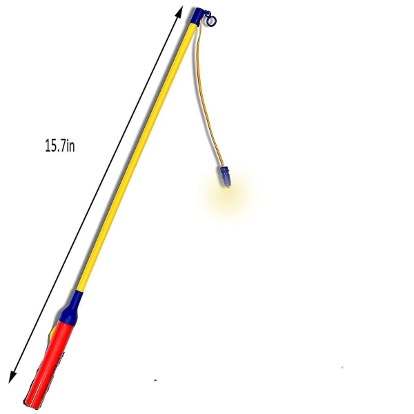 10x Lygtepinde til Børn Lygter til St 40 Cm i Sæt Lygte med Stang og Lys Elektrisk Batteridrevet