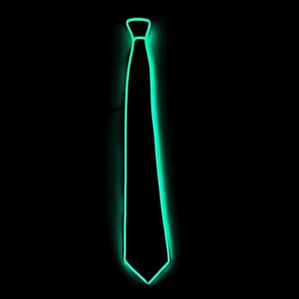 (Grøn) LED lysende slips lysende slips neon lys Led slips Led lysende slips cool og nyt slips egnet til fest