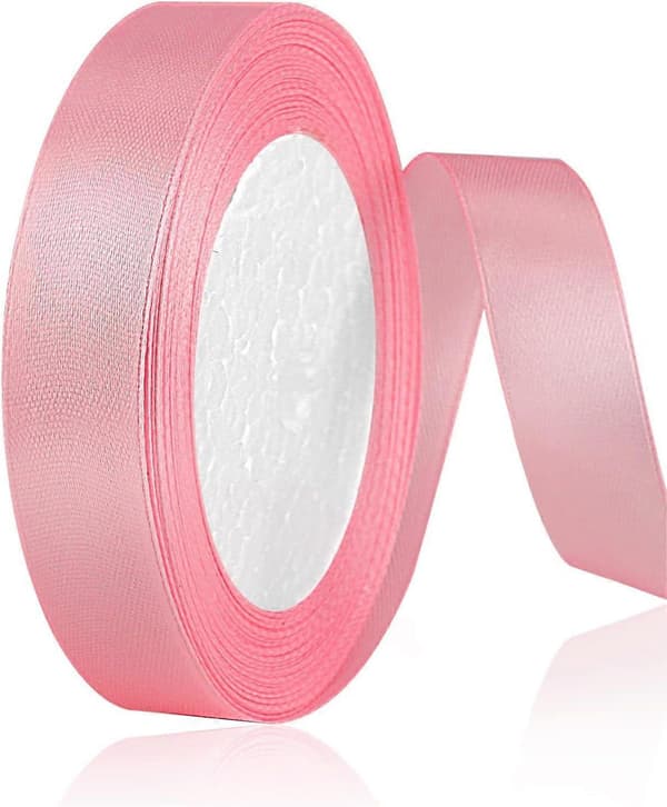 Bånd, dobbeltsidet polyester 20 mm * 2 m pink
