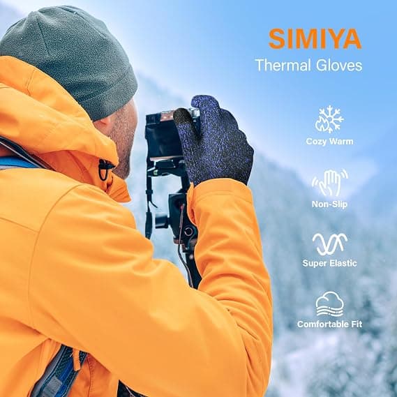 Vinter Pekskärm Snöblomma Håll Varma Handskar