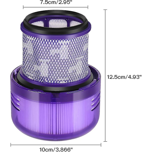 2 kpl suodatinta Dyson Sv16 Outsize V11 Outsize V11 Outsize Absolute 970422-01 -robotti-imurin suodatinelementtiharjan osa