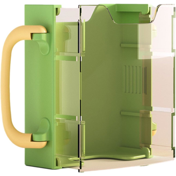 Klemmefri poseholder, lekkasjesikker juiceposeholder, justerbar, bærbar drikkeholder med håndtak, vannflaskeholder for hjem og reise Green