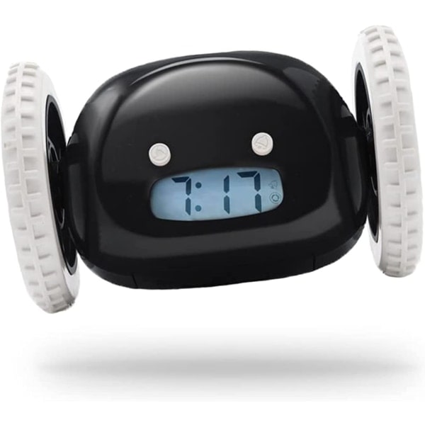 Rullande väckarklocka - extra hög för tunga sovande personer (Clockie Robo
