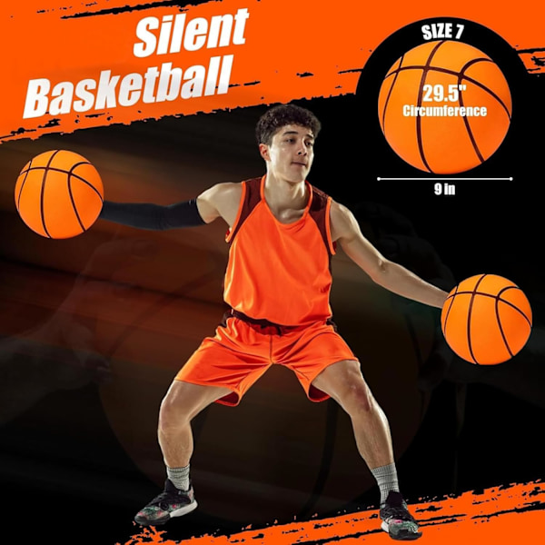 Stille basketball, stille basketball, stille basketball innendørs dribling, høydensitets ubelagt skumball, skumball i skum White