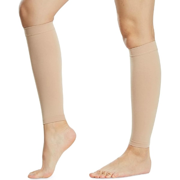 A pair of Graduated Calf Compression Sleeves for Women & Men, Firm Support Footless Compression Socks