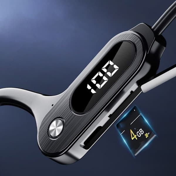 Bone Conduction Hovedtelefoner Trådløse Hovedtelefoner SORT Sort Black