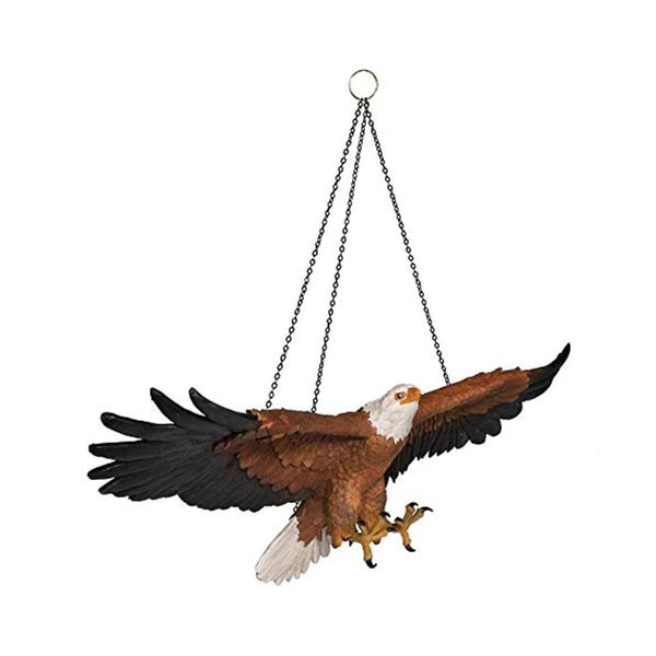 Flight Of Freedom Hengende Eagle Skulptur Vegg Skulptur Av Bald Eagle Med kjede