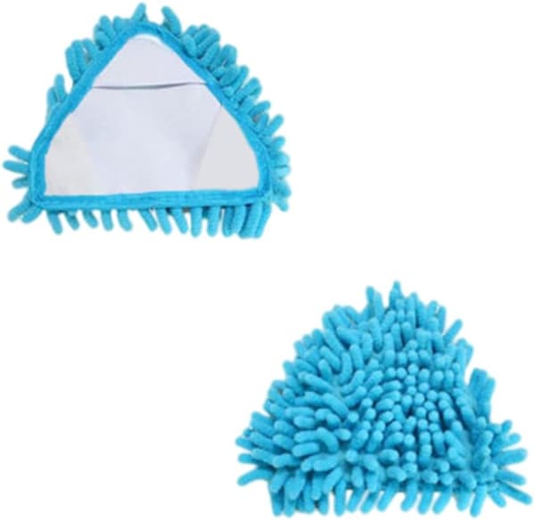 Mopper, trekantet moppehode absorberende mikrofiber chenille moppebørstehode erstatningsrengjøringsverktøy 2 STK blå