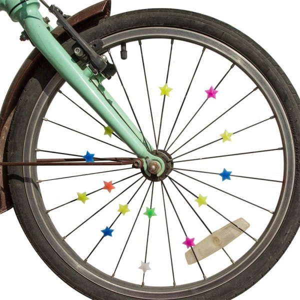 Ekerdekorationer för cykel, stjärnor - 36-pack flerfärgad