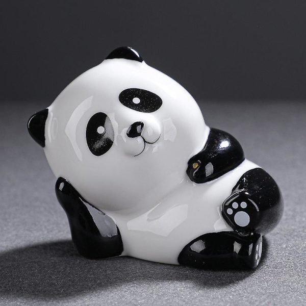 Söt Panda rökelsehållare för pinne, keramisk rökelsebrännare med halmmatta, rökelse säte för yoga meditation och aromaterapi Heminredning, bedårande hem