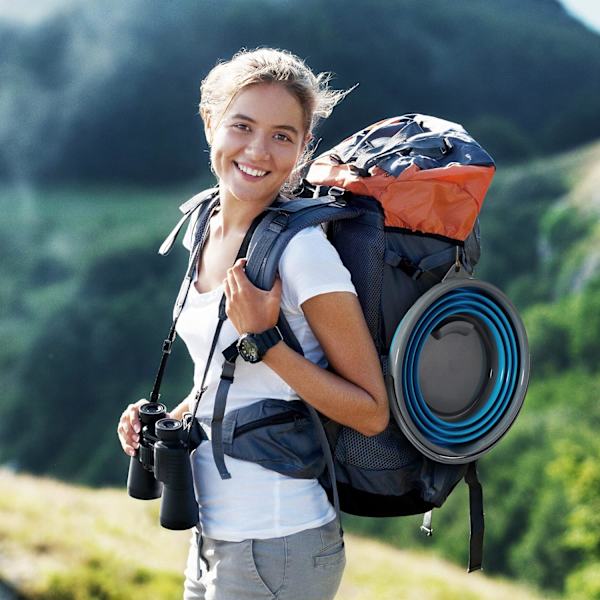 10 Liter Sammenklappelig Multi-use Bærbar Rengøring Fiskeri Camping Silikonespand, Pladsbesparende Design til Hjem & Udendørs - Sammenklappelig til 5cm