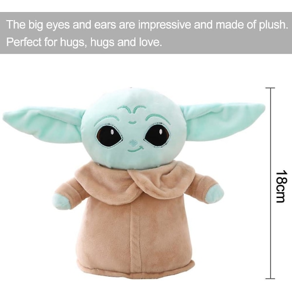 Star Wars Plyschleksak, Baby Yoda, För Barn Och Fans Samla Presentleksaker (18 Cm)