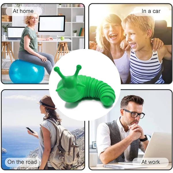 Vihreä etana puristelulelu Green
