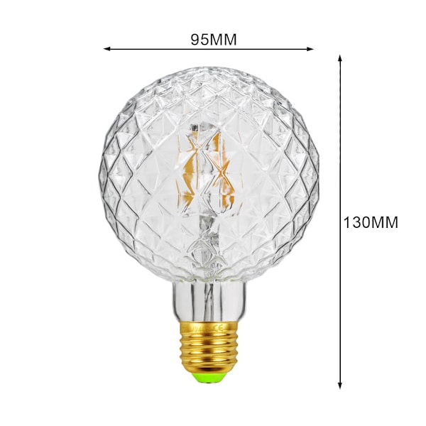 LED vintage 1906 lamppu, kanta: E27, lämmin valkoinen, 2700 K, 4W (läpinäkyvä)